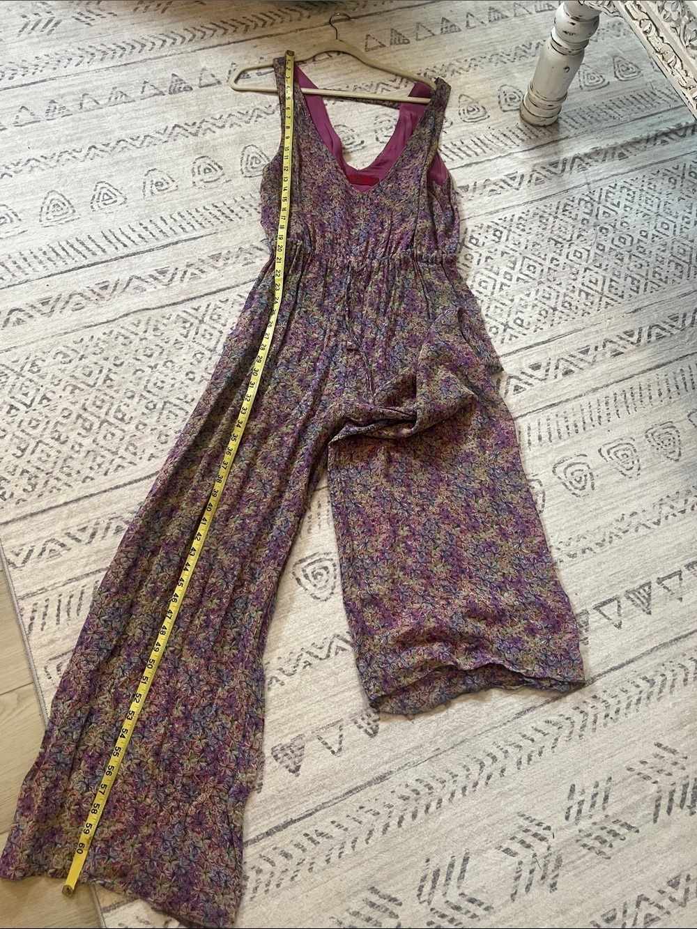 Tigerlily Purple Floral Jumpsuit with Mauve Lining - Picture 6 of 9